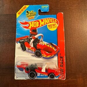 2014 Hot Wheels #165/250 HW Race-Track Aces Car LET'S GO Red Variation Kart